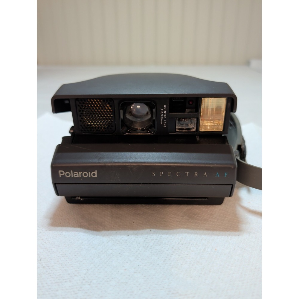 Vintage Polaroid Spectra AF Camera Sonar Autofocus Wide Format Untested Black